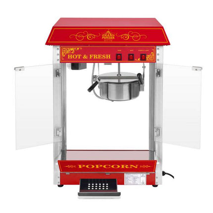 Professional powerful popcorn machine set 230V 1.6kW red