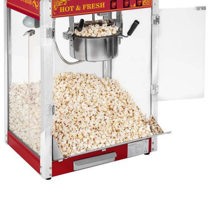 Professional powerful popcorn machine set 230V 1.6kW red