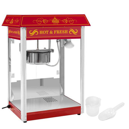 Professional powerful popcorn machine set 230V 1.6kW red
