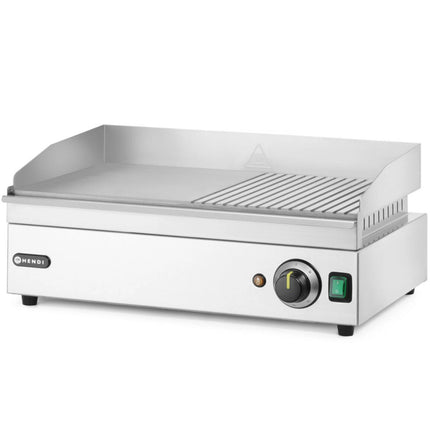 Hendi Electric grill, smooth, grooved grill plate, 527 x 404 mm, 2400 W – image 2