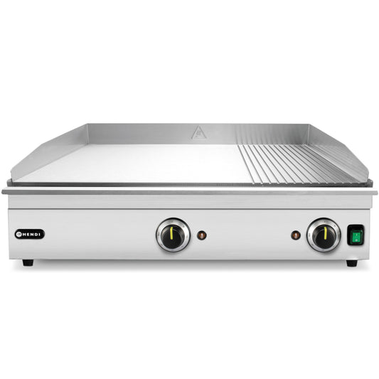 Hendi Electric grill, smooth, grooved grill plate, 697 x 474 mm, 3500 W