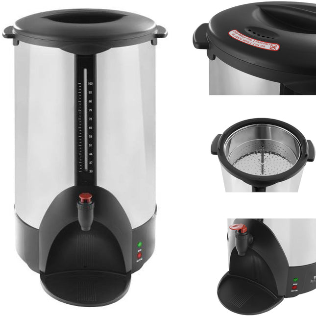 Percolor maker for coffee and tea steel double walls 230V 16L