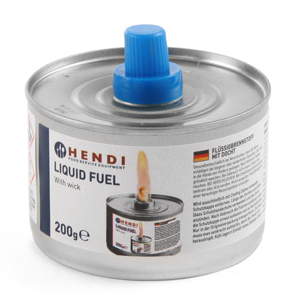 Fuel Paste for Food Heater can with wick 200ml set 24pcs - Hendi 193686