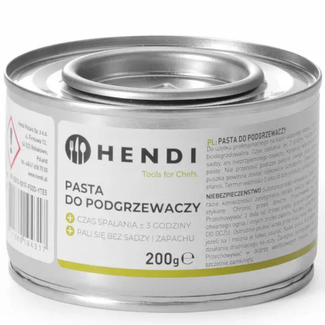 Hendi Food heater paste - ethanol can 48 x 200g