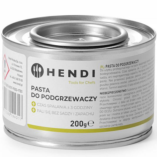 Hendi Food warmer paste ethanol 200 g - 72 cans