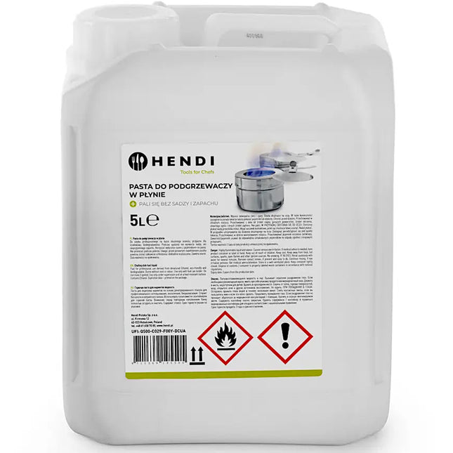 Paste for food heaters - ethanol 5l - Hendi 195505