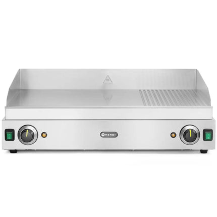 BBQ plate Profi Line smooth-ribbled double for continuous operation 3500W - Hendi 203163