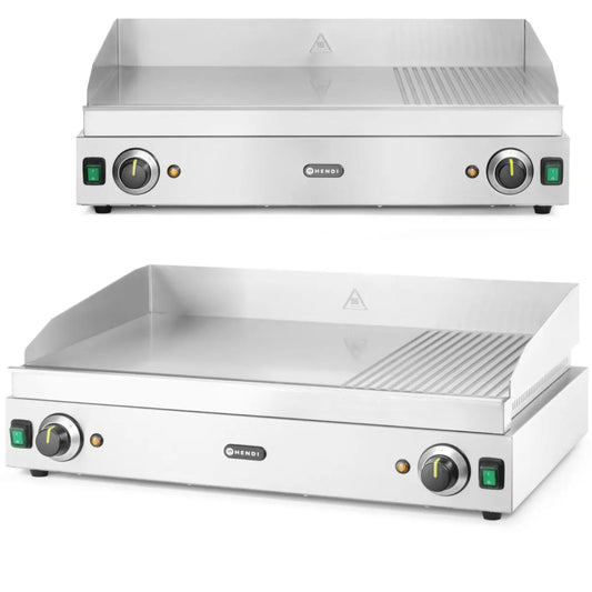 Hendi BBQ plate Profi Line smooth-ribbled double for continuous operation 3500W