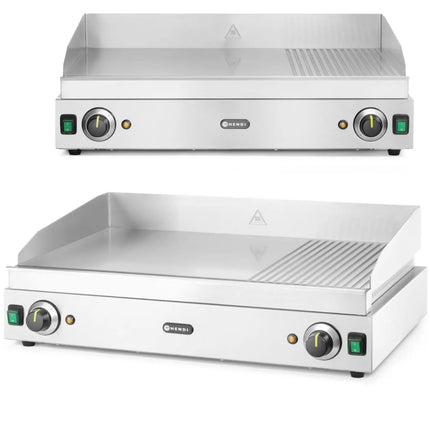 BBQ plate Profi Line smooth-ribbled double for continuous operation 3500W - Hendi 203163