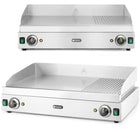 BBQ plate Profi Line smooth-ribbled double for continuous operation 3500W - Hendi 203163