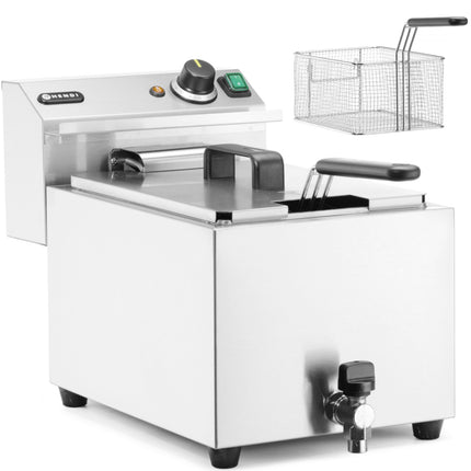 Hendi Electric Fryer with drain tap 400 V 66000 W 10 l