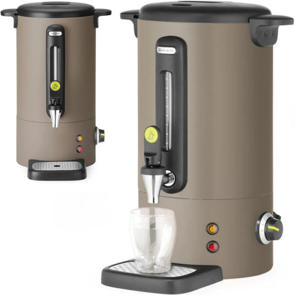 Hendi Mulled wine water boiler with tap and drip tray UNIQ 9 l 950 W - taupe