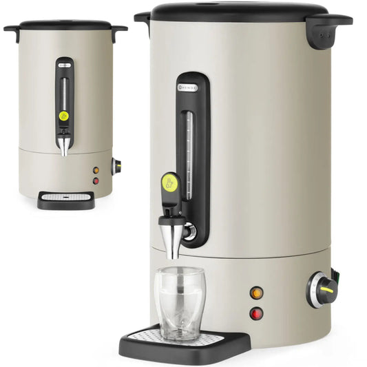 Hendi Mulled wine water boiler with tap and drip tray UNIQ 16 l 1650 W - light gray