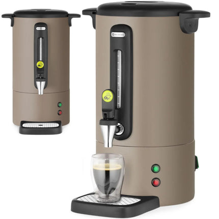 Hendi UNIQ coffee maker with drainer tap 7 l 1050 W - taupe