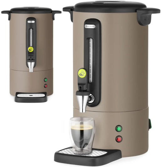 Hendi UNIQ coffee maker with drainer tap 7 l 1050 W - taupe