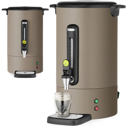 Hendi UNIQ coffee maker with drainer tap 14 l 1750 W - taupe