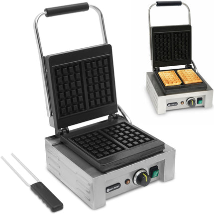 Waffle iron professional for 2 rectangular waffles 1.5kW - Hendi 212103