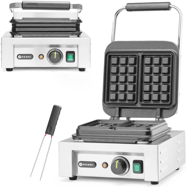 Hendi Waffle iron professional large grille 2 Brussels waffles 2200W