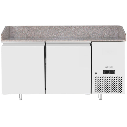 ARKTIC Refrigerated pizza table with granite top and edge, 2-door, 250 l, 250 W, 151x80x88 cm