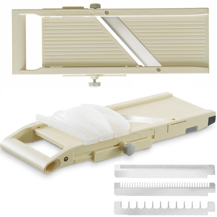 Hendi Japanese mandolin slicer for slices of posts, 3 replaceable Shogun blades 380 x 158 mm