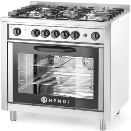 Gas Kitchen 5 burners with convection oven - Hendi 225707