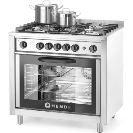 Gas Kitchen 5 burners with convection oven - Hendi 225707