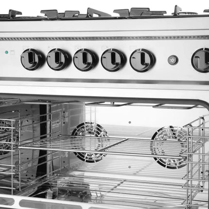 Gas Kitchen 5 burners with convection oven - Hendi 225707