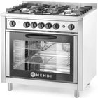 Gas Kitchen 5 burners with convection oven - Hendi 225707