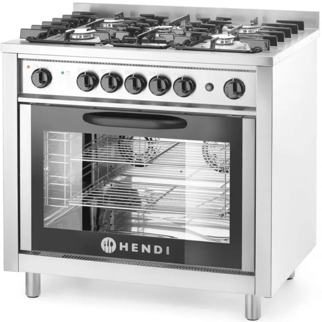 Hendi Gas Kitchen 5 burners with convection oven