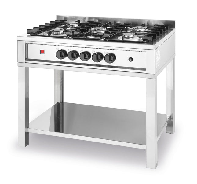 Hendi Gas Kitchen 5 burners based on open