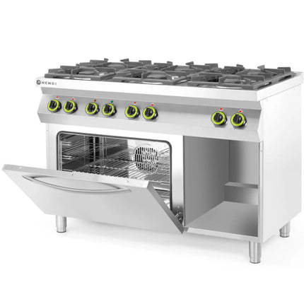 Hendi Gas Kitchen 6 burners with electric oven GN1/1 Kitchen Line – image 3