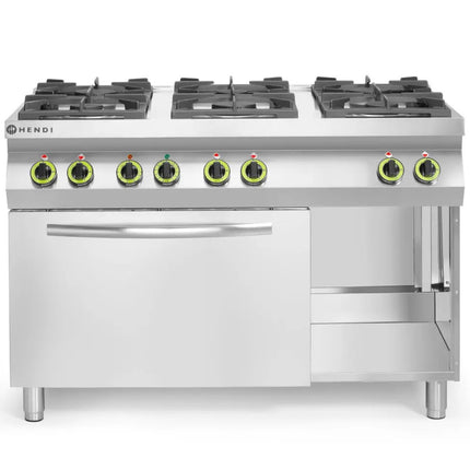 Hendi Gas Kitchen 6 burners with electric oven GN1/1 Kitchen Line