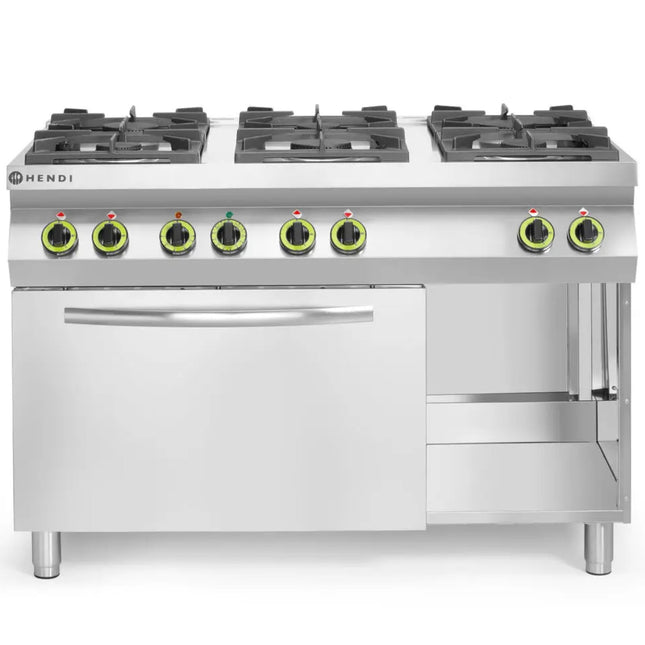 Hendi Gas Kitchen 6 burners with electric oven GN1/1 Kitchen Line