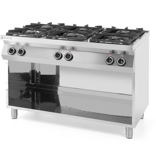Gas kitchen freestanding on the basis of a steel 6-burner width 120cm