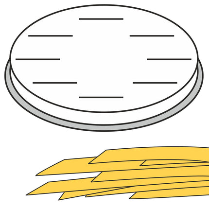 Hendi FETTUCCINE pasta tip flat ribbons 16 holes 8x1 mm MPF2.5/4