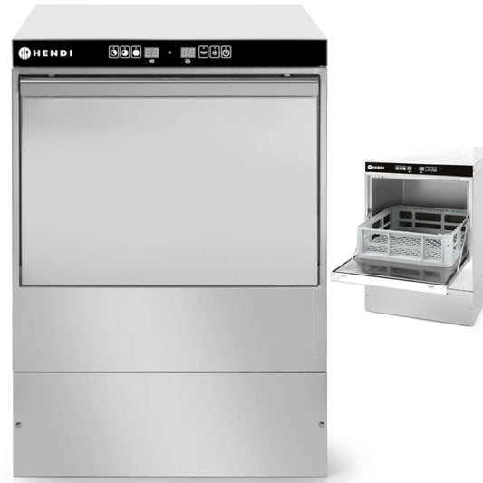 Hendi Barium dishwasher for glass + dispenser + pump basket 40x40cm 230V 3 PROGRAMMES