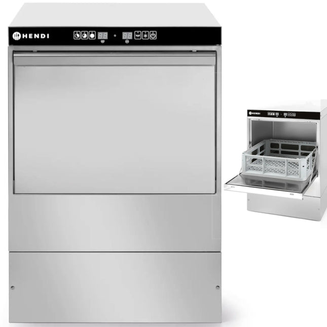 Hendi Barium dishwasher for glass + dispenser + pump basket 40x40cm 230V 3 PROGRAMMES