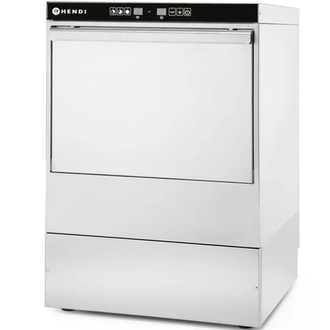 Hendi Dishwasher + dispenser + pump basket 50x50cm 400V 3 PROGRAMMES