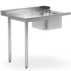 Hendi Dishwasher loading table with sink 1200 x 700 x 850 mm - LEFT