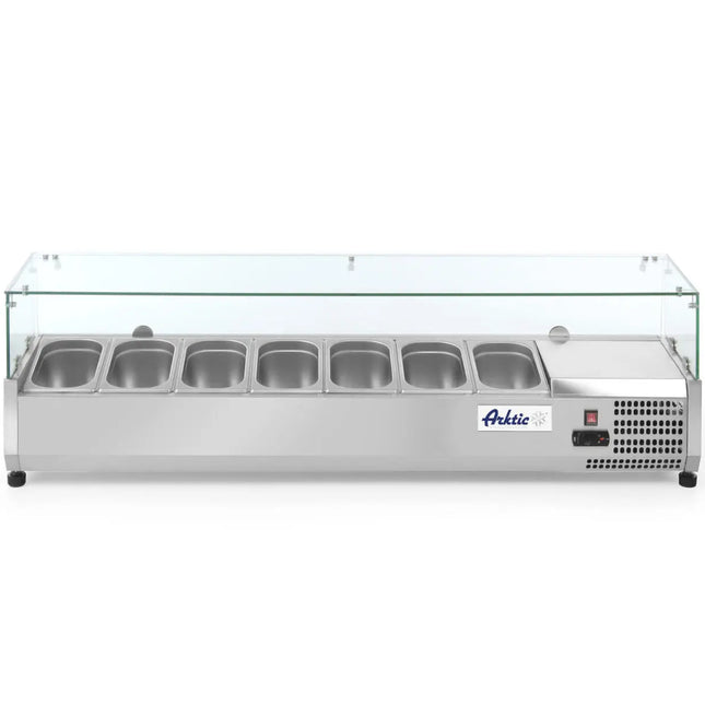 Refrigeration supply glazed with site 7 x GN 1/4 - Hendi 232910