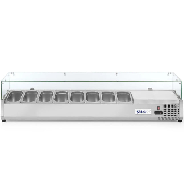 Refrigeration supply glazed with site 8 x GN 1/4 - Hendi 232927