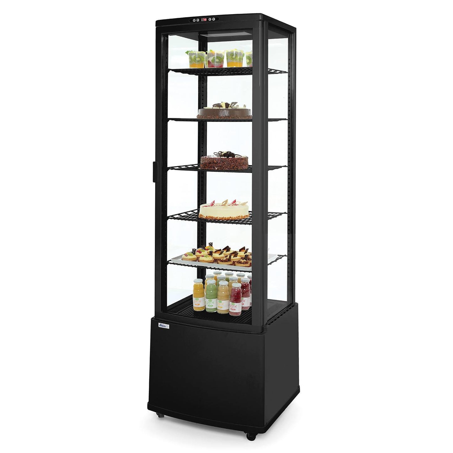 ARKTIC Refrigerated confectionery display cabinet on wheels, 5 shelves, 270L LED - black (AFTER RETURN) – image 2