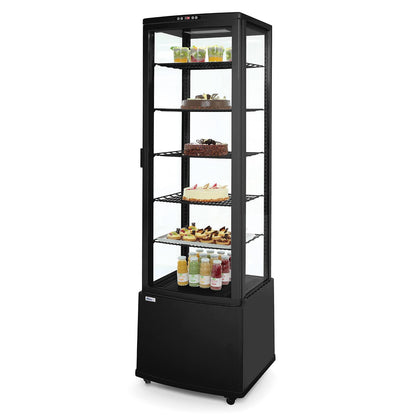 ARKTIC Refrigerated confectionery display cabinet on wheels, 5 shelves, 270L LED - black (AFTER RETURN) – image 2