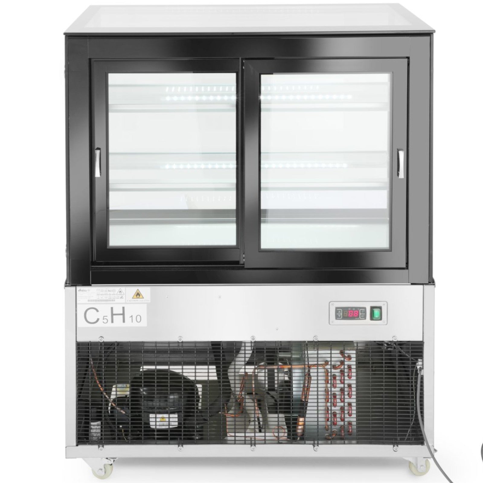 ARKTIC Refrigerated glass display cabinet, 2 shelves, 300 l, 480 W – image 3