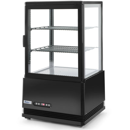 Refrigeration site glazed adjustable 58L 2 shelves black ARCTIC Hendi 233627