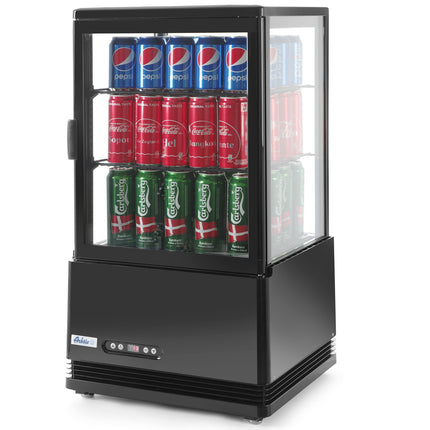 Refrigeration site glazed adjustable 58L 2 shelves black ARCTIC Hendi 233627