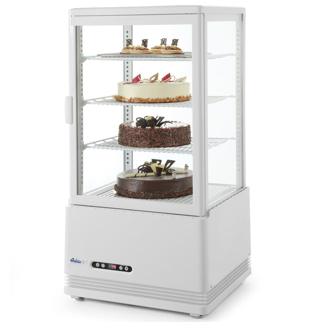 Refrigeration site glazed adjustable 68L 3 shelves white ARKTIC Hendi 233634