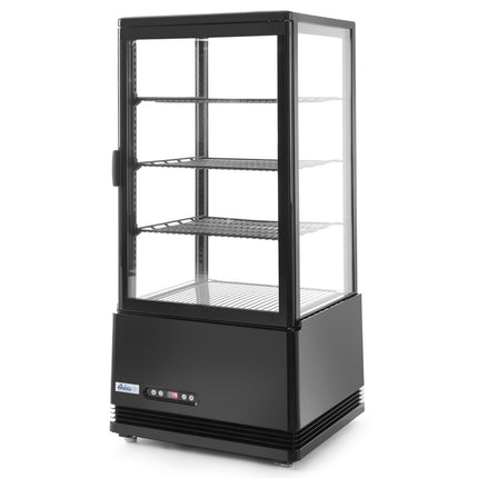 Refrigerated Windows glazed adjustable 78L 3 shelves black ARTIC Hendi 233658