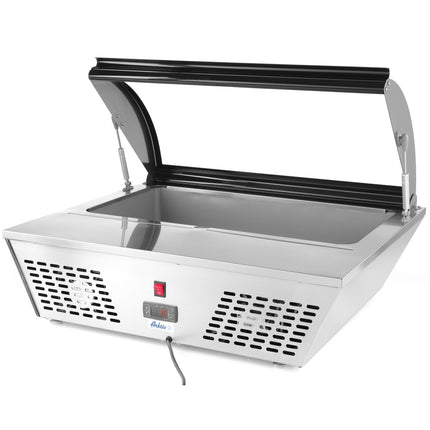 ARKTIC Adjustable refrigerated salad display with lifting lid 8x GN 1/6 67L Hendi 233672