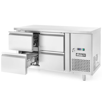 ARKTIC Refrigeration table with 4 drawers and side unit stainless Profi Line 280 l – image 3